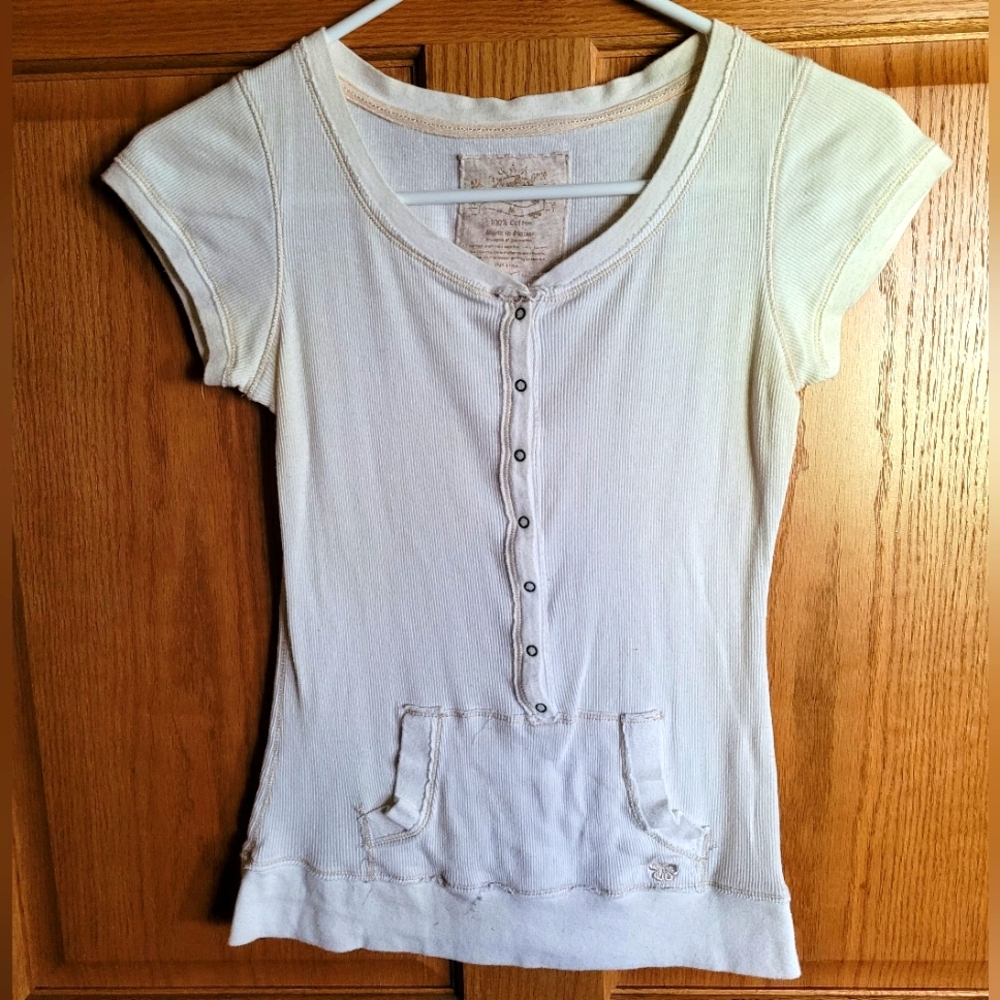 White Short-Sleeve Top
